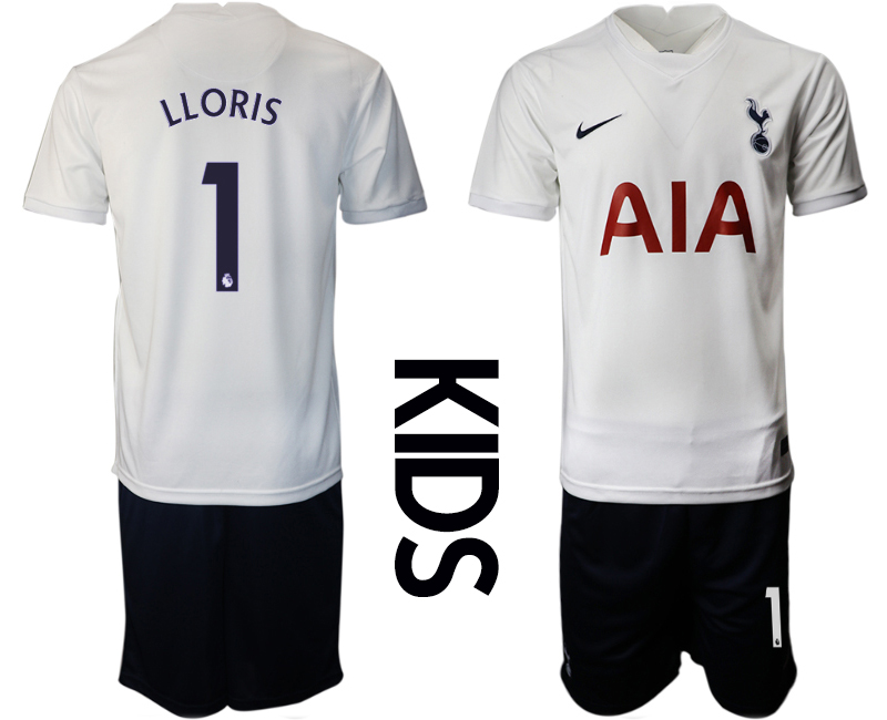 Youth 2021-2022 Club Tottenham home white #1 Nike Soccer Jersey